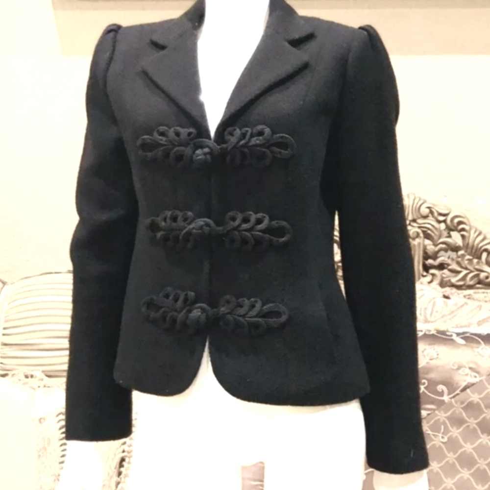 LAUREN RL Black Embroidered Blazer